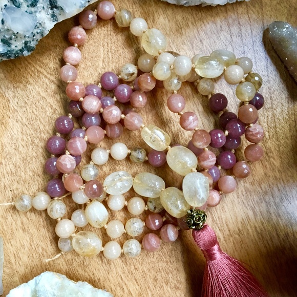 Handmade 108 Bead Mala Necklace, Yoga & Crystals - Picture 5 of 8